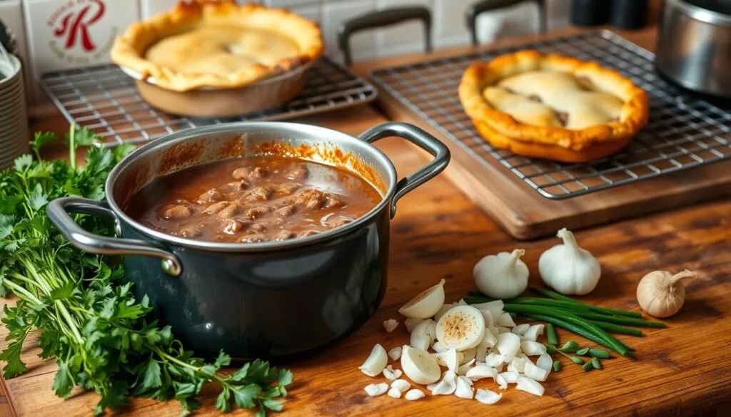 Beef Pie Savory Gravy Preparation Beef Pie Savory Gravy Preparation