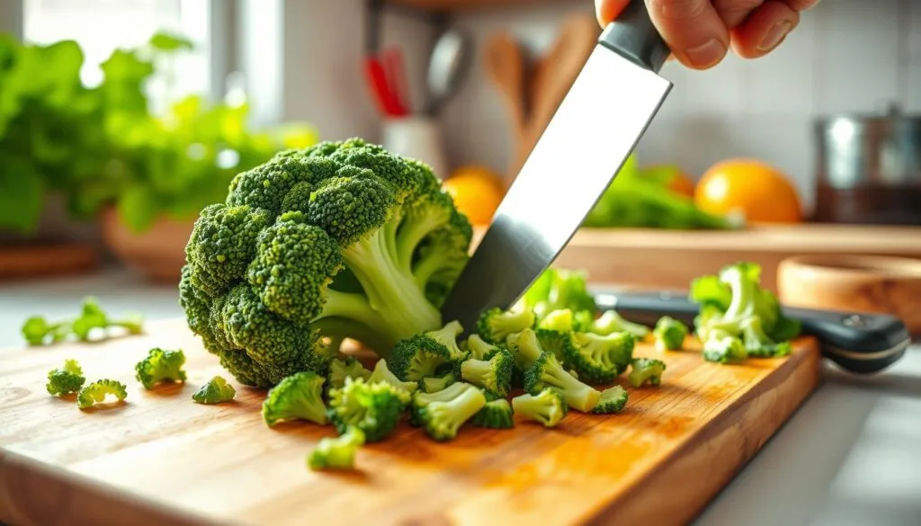 Cutting Broccoli Cutting Broccoli