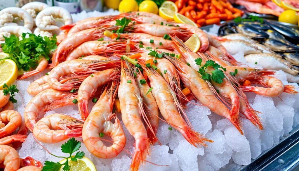 Fresh Shrimp Selection for Seafood Salad Fresh Shrimp Selection for Seafood Salad
