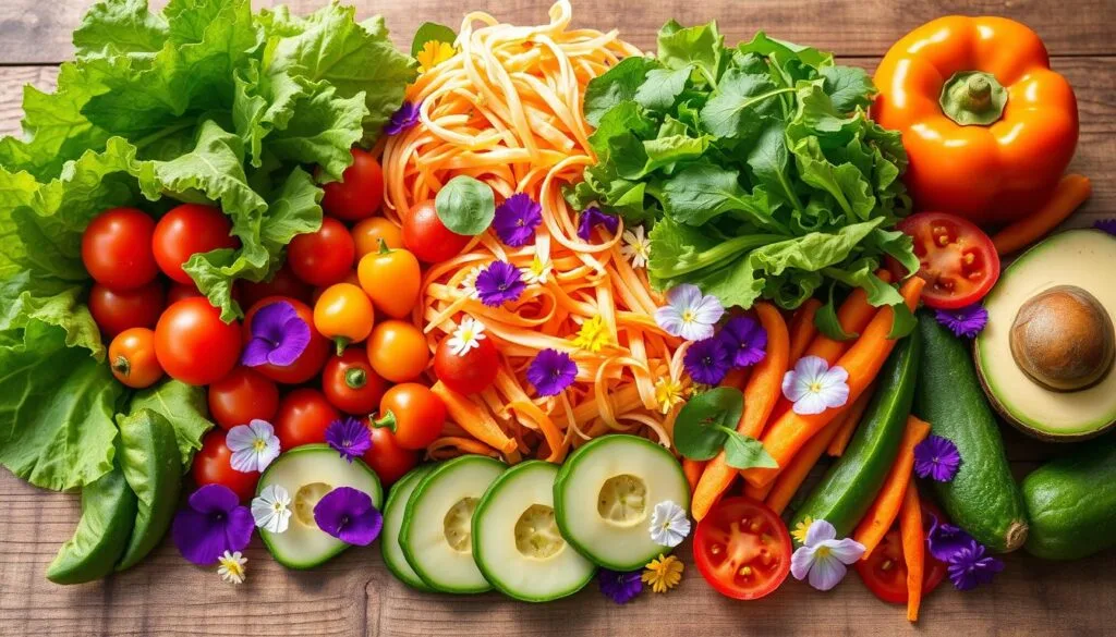 Seasonal Vegan Salad Ingredients Seasonal Vegan Salad Ingredients