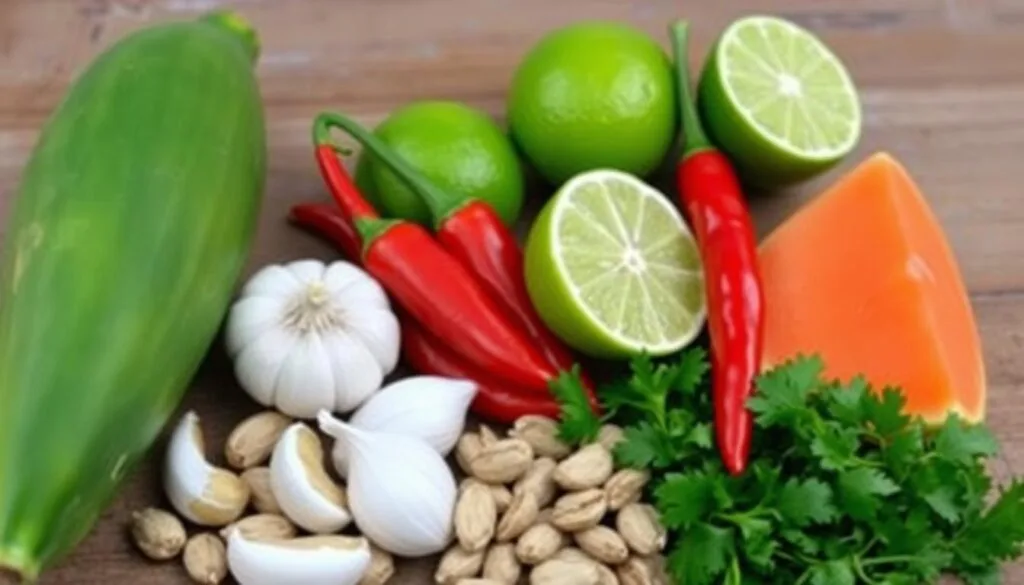 Green Papaya Salad Ingredients Green Papaya Salad Ingredients